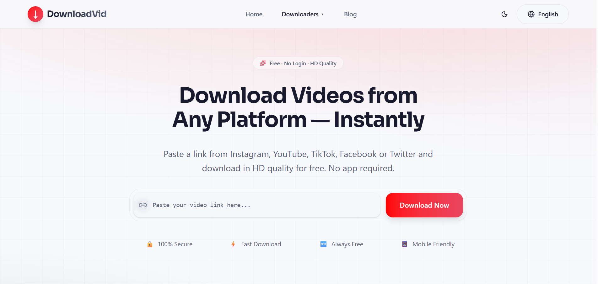 DownloadVid - Social Media Video Downloader